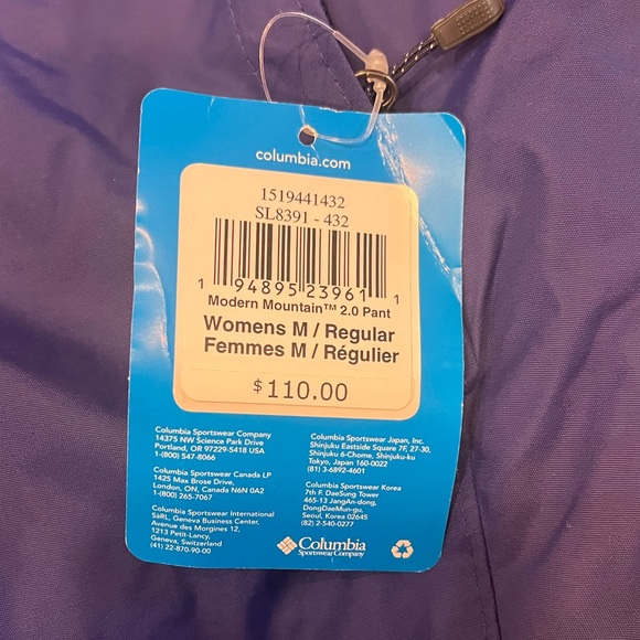 NWT Columbia Blue Waterproof Modern Mountain™ 2.0 Snow Ski Pant - Picture 13 of 15